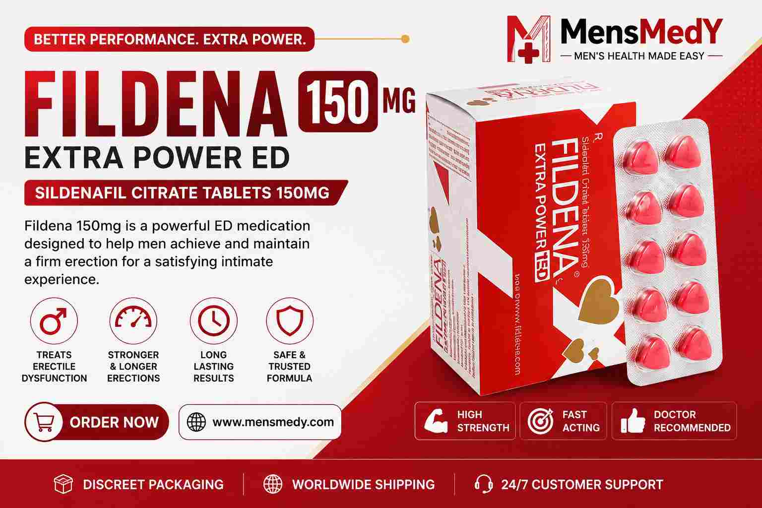Fildena 150mg should only be used as directed by a health care professional