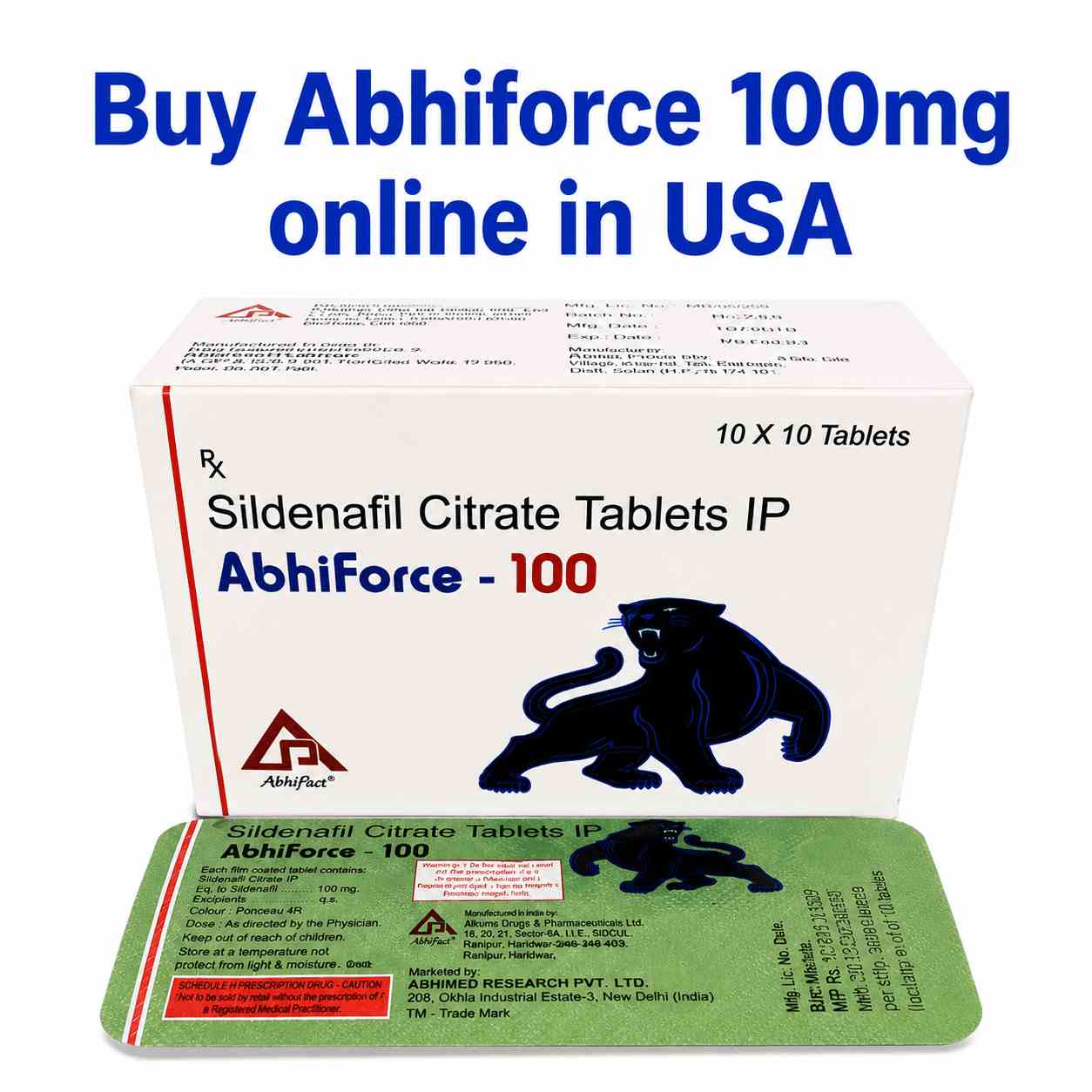 Buy Abhiforce 100mg Online in USA